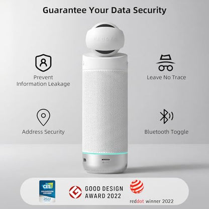 KanDao Meeting S 1080P HD Conference Room Camera, AI Face Recognition and Speaker Tracking, 8 Noise Cancelling Mics, Smart Zoom, Automatic Focus, 180-Degree, Plug & Play, Compatible with Teams, Skype