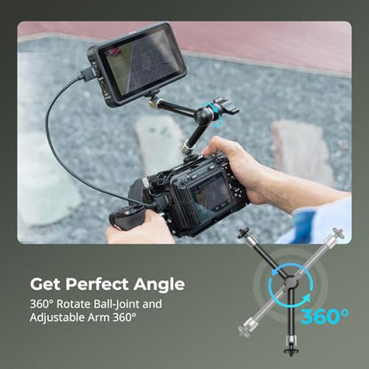 SmallRig 9.8-inch Magic Arm 2-Pack, Adjustable Articulating Friction Arm Mount with 1/4"-20 Thread Screw, for Camera Monitor/LED Light Setup, 5317 - style: 2-Pack