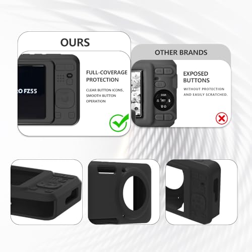 Case for KODAK PIXPRO FZ55 Case, Soft Silicone for KODAK PIXPRO FZ55 - Anti-Scratch Slim Fit Lightweight Protective - Black - color: Black