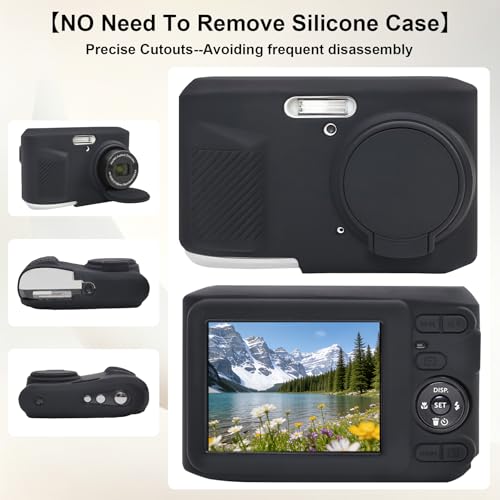 Case for Kodak PIXPRO FZ45 Digital Camera (Hard Case + Soft Silicone Cover) | Kodak PIXPRO FZ45 Digital Camera Hard Carrying Case and Soft Silicone Protective Case with Removable Lens Cover, Black - color: Black