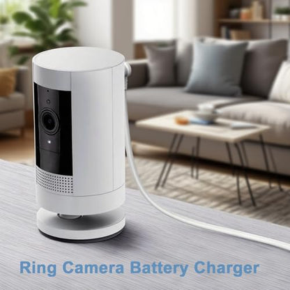 2-Pack Ring Stick up Camera Power Cord Compatible with Ring Stick Up Cam Battery/Plug-in 3rd Gen/2nd Gen & Pan Tilt Stick Up Camera, Indoor/Outdoor Weatherproof Power Cord (4m/13.1ft) White