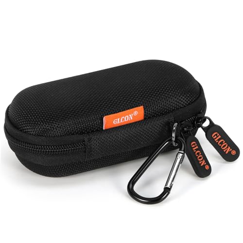 Ultra-Hard Small Carrying Case for Wired Earbuds, Kardiamobile EKG Heart Monitor, Kardia Mobile 6L/ 1L - Portable Mini IEM Case Universal Pouch Bag for in Ear Monitor, Airpods, Galaxy Buds, Earpods - color: Black