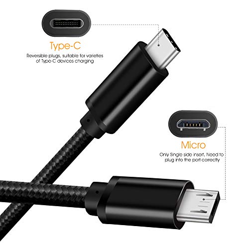 CBUS 6ft Micro USB to USB-C Cable Compatible with Sony Alpha, CyberShot RX1R II, Canon EOS M5/M6/M50, Rebel SL3/SL2/T7/8i, PowerShot G9 X, G1 X, K-S1, Panasonic LUMIX G100 ZS80, ZS70, G7, G80, G85