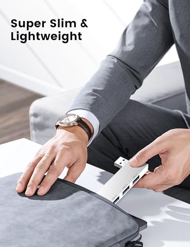 USB Hub 2Pack(1 Right and 1 Left), Fidioto 4 Port USB Adapter(1 * 3.0 Port, 3 * 2.0 Port), Laptop, iMac Pro, MacBook Air, Mac mini/Pro, Notebook PC, USB Flash Drives and Mobile HDD Etc. - color: 4in1-Right&left-Silver