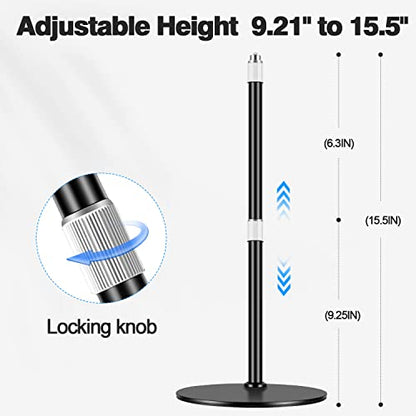 Webcam Stand for Desk with Heavy Duty Metal Base for Logitech Webcam Brio 4K C920 C920X C920S C922 C922X C925E C930E C930 C615, GoPro Hero 8/7/6/5and Other Devices with 1/4" Thread
