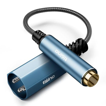 Tisino 1/4" to XLR Adapter (0.3m/1FT), Balanced 1/4" Female to XLR Male Stereo Audio Adapter Interconnect Cable for Mixers, Microphones, Amplifiers, Guitars, PA - size: 0.3m/1ft