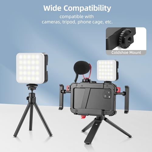 Zeadio LED Video Light, 3000K-7000K Dimmable Camera Fill Light with CRI>95, USB-C Rechargeable Pocket Light for Photography, Vlogging, Live Streaming, Compatible with Camera, Tripod, Phone Cage etc - color: LED, size: Pack of 1