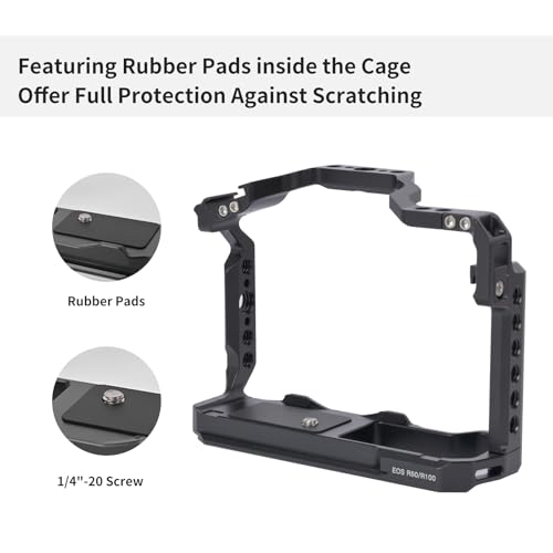 EOS R100/R50 Camera Cage, EOS R50/R100 Cage for Canon EOS R100 R50 Camera Case Camera Rig Cold Shoe