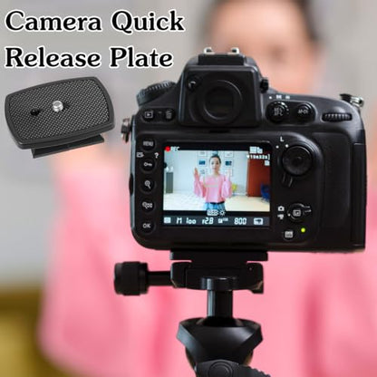 Bremorou 2 Pack 49mm Camera Tripod Quick Release Plate Camera Mount Adapter Replacement Tripod Adapter for Tripods Cameras Mount Base Plates Black