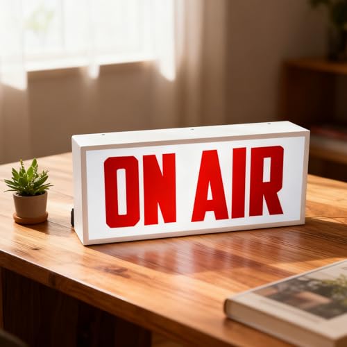 ON Air LED Light Neon Sign with Multiple Brightness Modes for Sound Engineer Singer Studio Recording Office and Home Decoratio Long-Lasting Durable Design Soft Ambient Lighting（11.8"*5.9"*1.97"） - color: ON AIR Red (Style3)