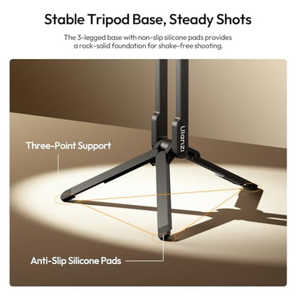 ULANZI MA57 Magnetic Phone Tripod for iPhone - Portable Mini Tripod for MagSafe Pocket Cell Phone Stand, Strong Magnet Quick Mount Foldable Hook Compatible with iPhone 17 16 15 14 13 12 Series, Black