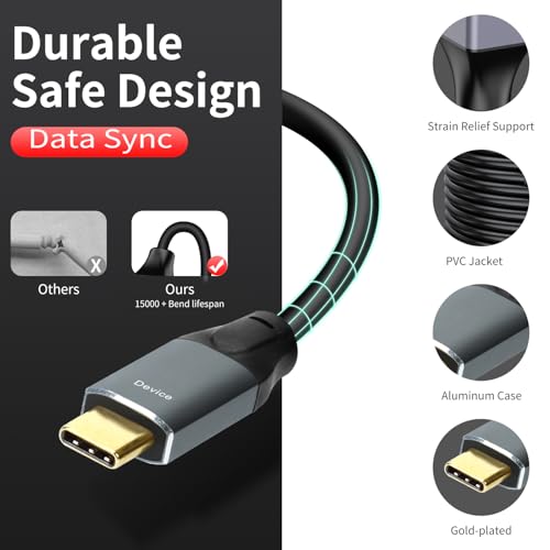 USB 3.0 A to C Data Transmission Cable 20ft, 5Gbps Super Speed USB 3.0 Cable Compatible with VR,Xbox,Laptop,Camera,Docking Station,SSD and More - size: 20ft