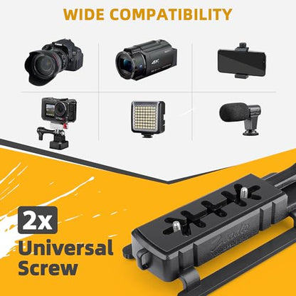 Zeadio Video Handheld Stabilizer, All-in-One Camera Handle Grip Rig Kit with Dimmable LED Video Light, Microphone, Phone Holder, Action Camera Adapter for Filmmaking Vlogging YouTube TikTok etc - style: Pro Kit