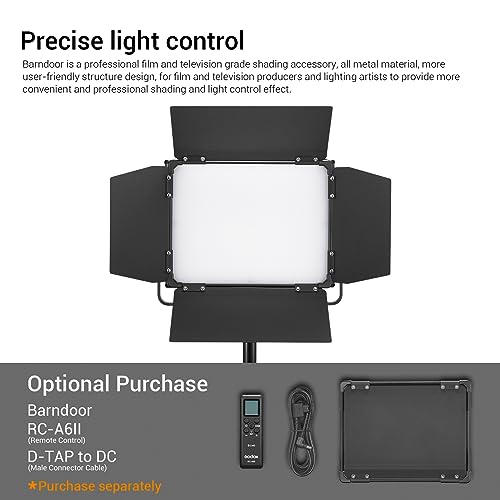 Godox LDX50Bi 14'' Bicolor LED Video Light, 65W 2800K-6500K LED Panel Light with 600 LED Beads 11 FX Effects CRI/TLCI 96+ 9200Lux Dimmable 0-100% Studio Soft Lights for Photography