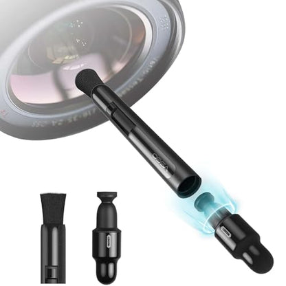 VSGO Lens Cleaning Pen with Power Switch – Compatible with Canon, Nikon, Sony Cameras, Binoculars, and AR/VR Glasses – Includes 2 Replaceable Carbon Tips (V-P03E)
