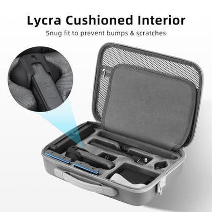 Carrying Hard Case for Insta360 X5, Dual Layer Protective Travel Bag for X4 | for Insta 360 X4 Air Basic Bundle Battery Charge Accessories Bullet Time Handle/114CM Selfie Stick- Storage Carrying Bag