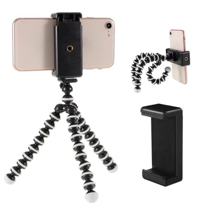 Acuvar 10" Octopus Flexible Tripod for iPhone Android and Camera with Screw Quick Release Plate Universal Phone Tripod Mount for Travel Photography Vlogging Live Streaming Content Creator Essentials - style: Tripod + Phone Holder