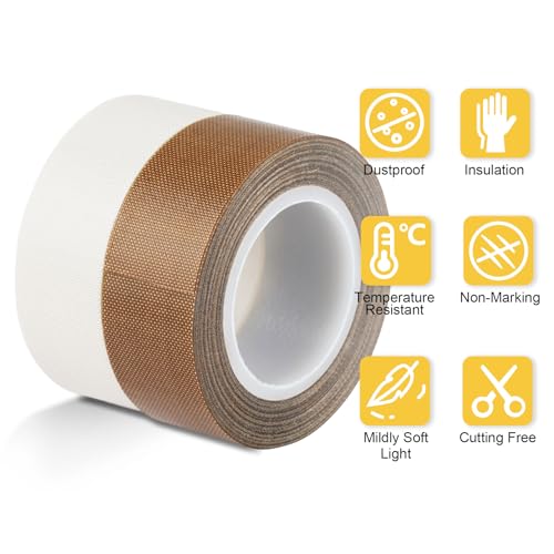 Meking LED Strip Diffuser Tape 2 PCS 0.78 in x 32.8 ft Light Diffuser Tape for Soften Light, White&Brown - color: White&Brown