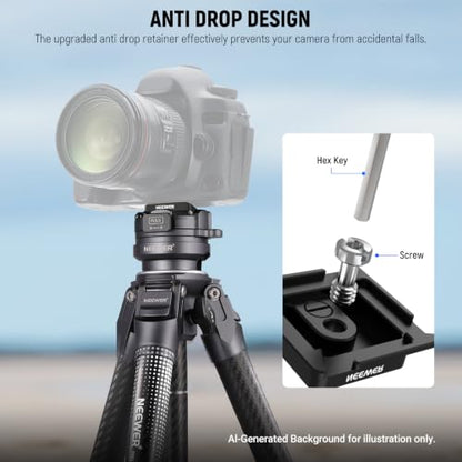 NEEWER Arca Type Quick Release Plate with 1/4" Screw, Camera Tripod Mount Adapter QR Plate Accessory Compatible with DJI RS Series Gimbal Stabilizer Action Camera Phone Cage, UA078 - style: UA078