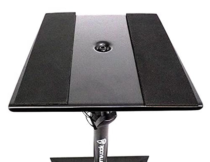 Rockville RVSM1 Pair of Near-Field Studio Monitor Stands, Adjustable Height 33-45in, Heavy-Duty Steel, EVA Foam Padding, Vibration Reduction, for Home Studio Musicians and Audio Engineers