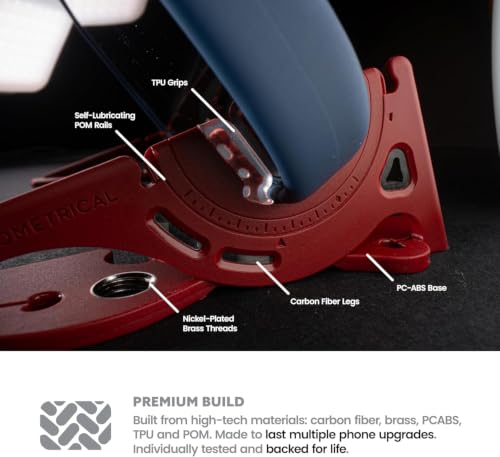 GEOMETRICAL Pocket Tripod PROv2 - Card-Size Stand, for iPhone, Blood Red Universal Kit - color: Blood Red