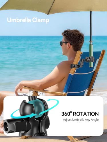 MAGJIEYX Double Clamp Mount, 360°Magic Arm for Umbrella Pole and Chair Monitor Desk Photo Studio Light Stand, Photography Reflector, Strollers, Motorcycle, Flag Holder Moun（8.66in） - size: 8.66in