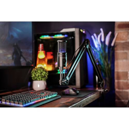 Audio-Technica AT2020USB-XP Cardioid Condenser USB Microphone + PodMaster Boom Broadcast/Podcast Boom Arm Mic Stand + Microfiber Cleaning Cloth + Goby Labs Microphone Cleaner