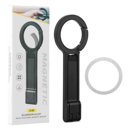 Magnetic Phone Tripod Foldable Aluminum Mini Tripod for i-Phones, Magnetic Pocket Phone Tripods Quick Mount Compatible with Mag-Safe for i-Phones 17/16/15/14/13/12