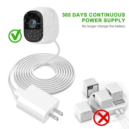 10ft Power Adapter Plug 9V Charger for Arlo Pro, Pro 2, Q, GO 1, Essential Spotlight/XL/XL 2nd Gen/Essential 2nd Generation, Blink Outdoor 3 4 (4th Gen) Camera Charging Cord Cable - size: 10 Feet, style: 1 Pack