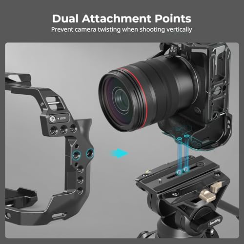 SmallRig R6 Mark II Camera Cage for Canon, Formfitting Video Making Camera Rig for Canon R6 Mark II, Built-in Dual NATO Rails, Quick Release Plate for Arca, Horizontal and Vertical Shooting - style: R6 Mark II Cage