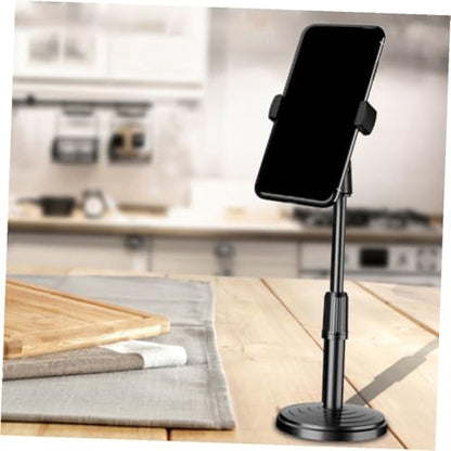 POPETPOP Adjustable Mobile Phone Stand Desk Phone Holder for Home Office Height Angle Adjustable Cellphone Stand Portable Multi-Functional for Streaming and Video Calls