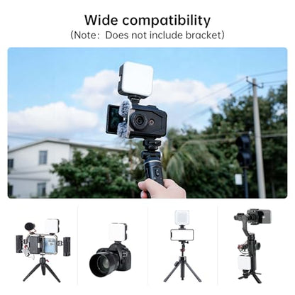 Cold Shoe Camera Light: Color LED Video Light- 3200K-5600K+CRI95 Rechargeable Camera Light, 3 Cold Shoe Mount for DSLR/GoPro/Sony/Canon, Vlog Filming TikTok Live & Photography