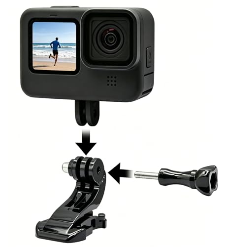 Quick Release Buckle Clip Basic Mount, Vertical Surface J-Hook Buckle Mount Base with Long Thumb Screws Kit for Most Action Camera