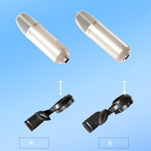 Metal Microphone Clip Microphone Shock Mount Bracket Holder Simple Stand Accessories Use Flexible Angled Desktop Condenser Mic Stand - color: With conversion B