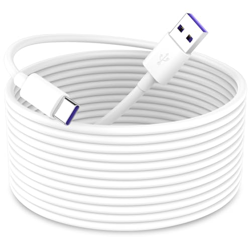 iMangoo USB A to USB C Power Cable for CCTV Camera, 16FT Type C Long Power Extension Cord for Tapo/TP-Link for Xiaomi/Mi for eufy Security Camera Outdoor Indoor Cord with 10 Wire Clips Nails White - color: White, size: 16 ft