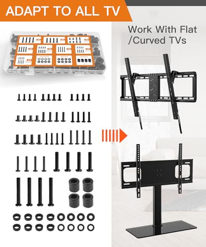 Universal TV Mounting Hardware Screw Kit Set with Box - M4 M5 M6 M8 Screws and Washers Spacers, Replacement Screws for TV VESA Mounting, Fits Most TV/Monitor up to 80 inch