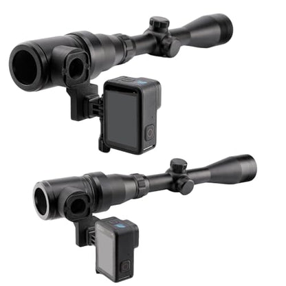 Scope Camera Adapter – Compatible with GoPro Hero 9/10/11/12 – Lightweight All-Aluminum Mount with Built-in Sunshade for Outdoor Shooting - size: GoPro Hero - Scope Camera Mount (Elite)