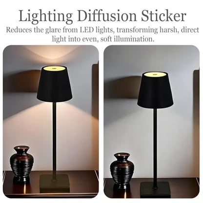 6 Pcs Light Diffuser Sheet Adhesive Sticker, Diffusion Cover Sheet Anti-Glare, Lighting Diffusion Sticker for Soften LED Downlight Ceiling Lighting LED Panel (11.8x8.2 Inches)