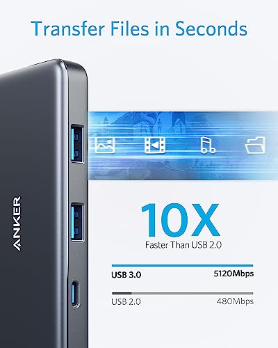 Anker USB C Hub, 7in1 Multi-Port USBC Hub with 4K HDMI, 85W PD, USB-C and 2 USB-A 5Gbps Data Ports, microSD and SD Card Reader, for MacBook Air, MacBook Pro, XPS, and More (Charger not Included) - style: 7 in 1 【1 HDMI】