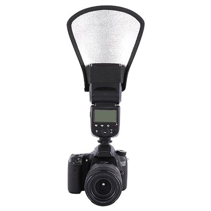 Leadigol 2PCS Flash Diffuser,Camera Flash Diffuser Double-Sided Flash Softbox Photo Light Reflector with Elastic Strap