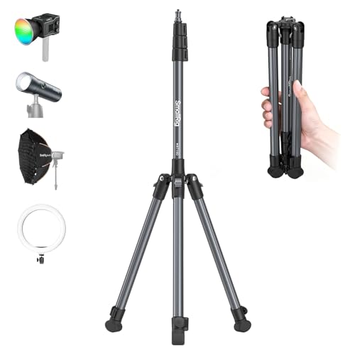 SMALLRIG 74.8"/ 6.23 ft Adjustable Light Stand Photography, Max Load 8.8 lb, Compact Lighting Tripod Stand for Softbox, Flashlights, Ring Light, LED Video Lights, COB Light, Folded Size 16.5" - 5475