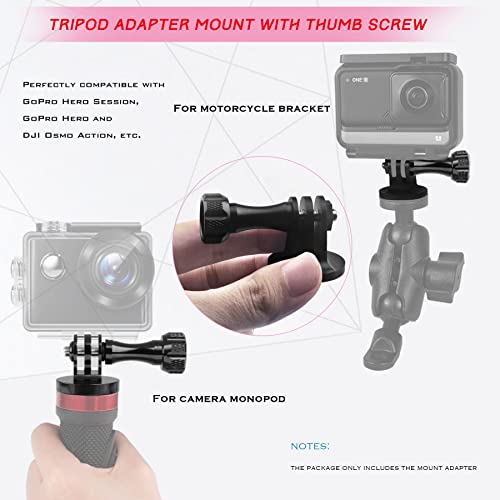 Niewalda Aluminum Tripod Mount Adapter, Tripod Adapter Mount,Compatible with GoPro Hero 9, 8, 7, 6, 5, 4, DJI Osmo, Sjcam, Xiaoyi Action Cameras - color: Black