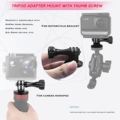 Niewalda Aluminum Tripod Mount Adapter, Tripod Adapter Mount,Compatible with GoPro Hero 9, 8, 7, 6, 5, 4, DJI Osmo, Sjcam, Xiaoyi Action Cameras - color: Black