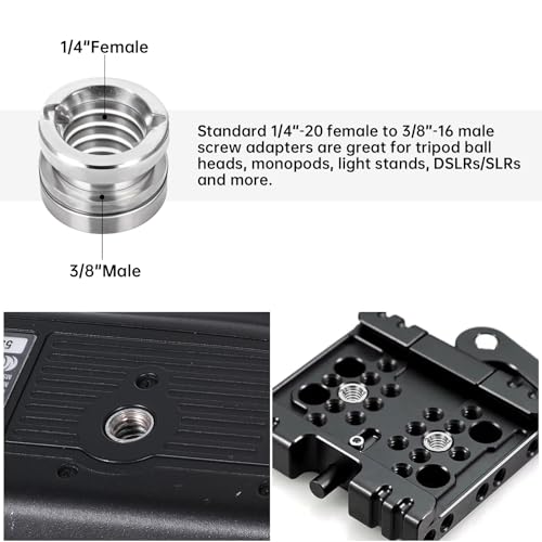 Camera Tripod Adapter 26 Packs Camera Screws Mount Set Tripod Mount Adapter Set 1/4 to 1/4 Tripod Screw 1/4 to 3/8 Camera Mount Adapter Hot Shoe Adapter for Tripod Monopod Ballhead Quick Release Plate