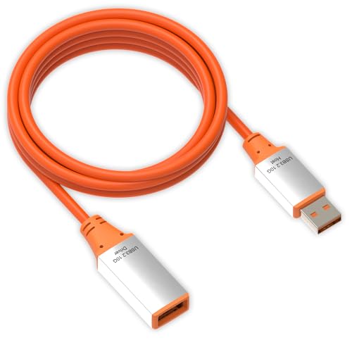 OkyLink Active USB 3.2 Gen 2 Extension Cable 10Gbps 10Gbps, 10ft | 3m, Male to Female, Built-in Signal Amplifier, Aluminum Housing, for Camera, USB Hub - color: USB3.2(10Gbps), size: 10ft (3m)
