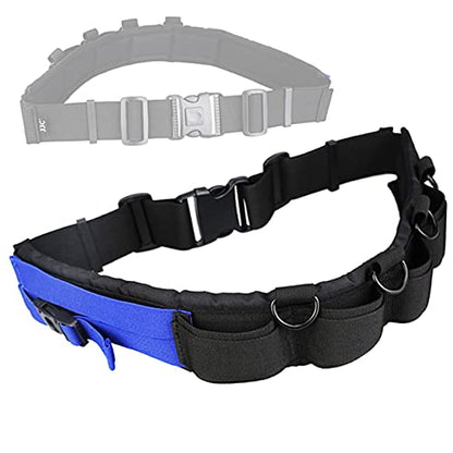 JJC GB-1 Adjustable Photography Utility Belt, Wrist Waistband, Accessory, Speed Belt for Carrying Gear Bag Case, Lens Pouch, Flash Accessories, D-Rings, Breathable 3D Mesh