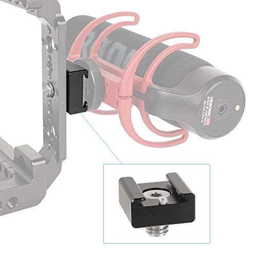 CAMVATE 3/8"-16 Cold Shoe Mount Adapter Compatible for ARRI-Locating Pin