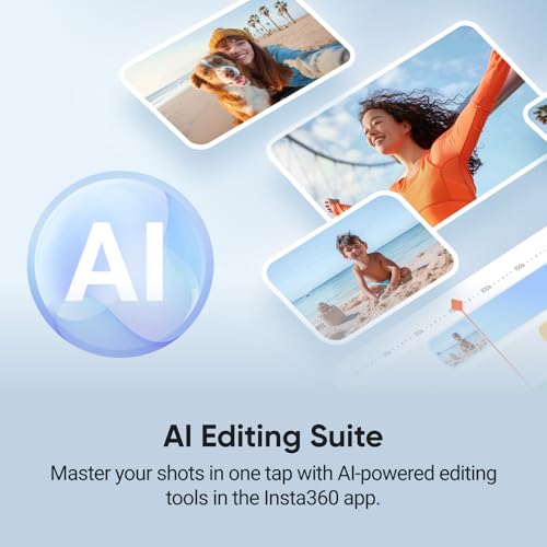 Insta360 Flow 2 Pro Vlog Bundle Grey - Foldable AI Phone Gimbal, Track in 200+ Apps with Apple DockKit, 360º Pan Tracking, Built-in Tripod/Selfie Stick, Remote Control, Spotlight/Backpack Mount - color: Stone Grey - Vlog Bundle