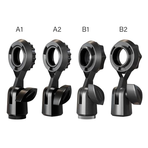 Metal Microphone Clip Microphone Shock Mount Bracket Holder Simple Stand Accessories Use Flexible Angled Desktop Condenser Mic Stand - color: Without conversion B