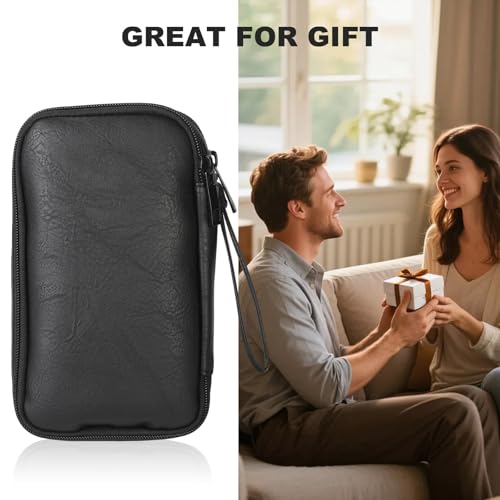 Travel Cable Organizer Bag, Electronic Accessories Carry Pouch, Portable Waterproof Double Layers All-in-One Storage Bag for Cord, Charger, Phone, Earphone (Black, Small)